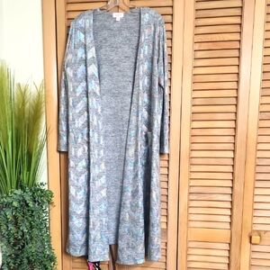 LuLaRoe Mermaid Gray Shimmer Cardigan